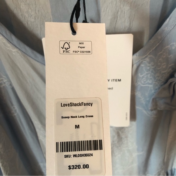 gorgeous blue striped loveshackfancy dress - Picture 4 of 10